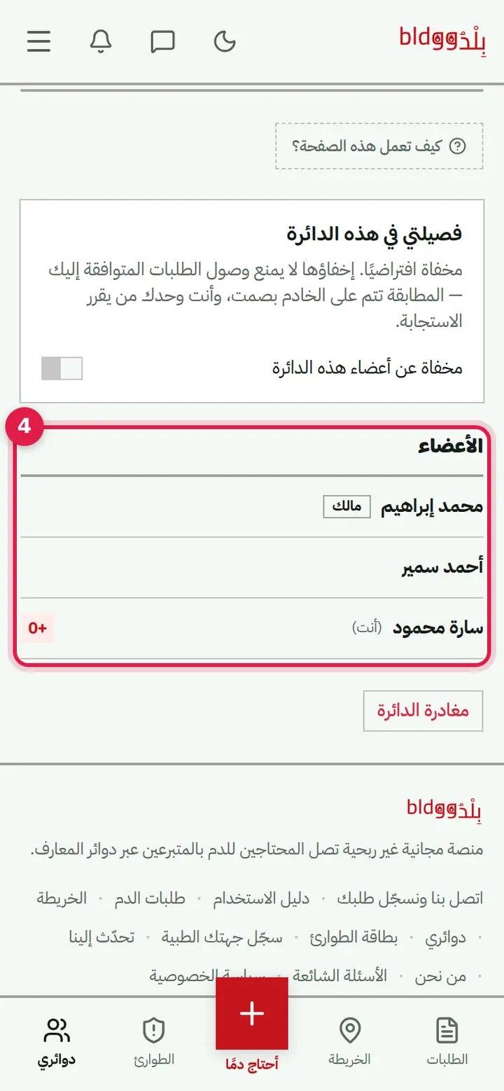الخطوة 4: الأعضاء