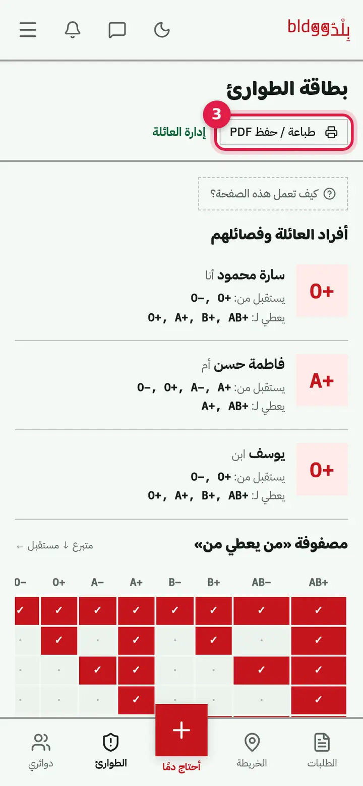 الخطوة 3: «طباعة / حفظ PDF»