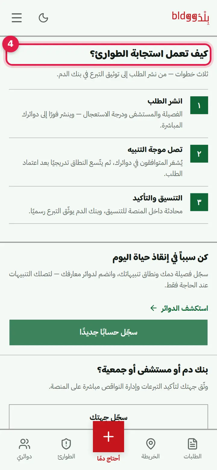 الخطوة 4: «كيف تعمل استجابة الطوارئ؟»